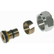 Heimeier aansluit koppeling 16 x 2mm - M24. Voor aluminium kunststof buis ( AKB / alu-pex )