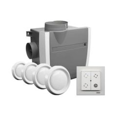 Vasco Fanbox ventilatiebox alles-in-1 / Randaarde aansluiting / 400 m³ per uur