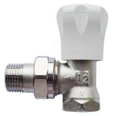 Herz haakse radiatorkraan 1/2"