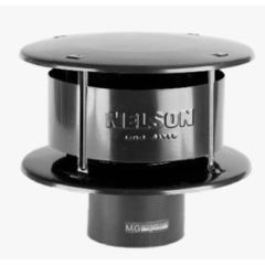 Burgerhout Ø110 aluminium rookgaskap zwart