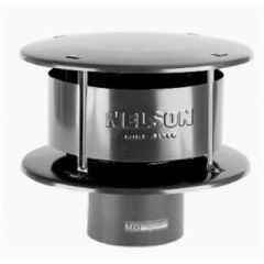 Burgerhout Ø90 aluminium rookgaskap zwart