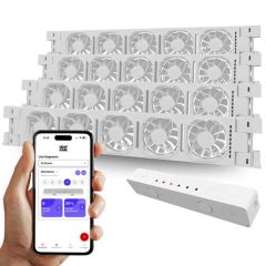 Heatfan 5 Quattro uitbreidingsset / 800 mm breed / incl. doorlinkkabel / incl. Smart Controller