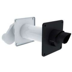 Burgerhout geveldoorvoer incl. gevelplaten en adapter 2x Ø80