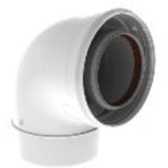 Burgerhout Twinsafe PP Ø60/100 concentrisch bocht 90°