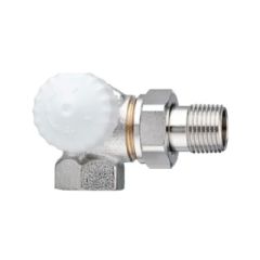 Heimeier thermostatische radiatorkraan / Dubbel haaks / Links