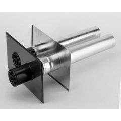 Burgerhout geveldoorvoer incl. gevelplaten en adapter 2x Ø80