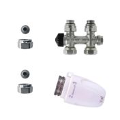 Radiator aansluitset / Recht / 15 mm / Thermostatische Radiatorkraan