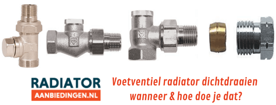 Voetventiel dichtdraaien van je radiator